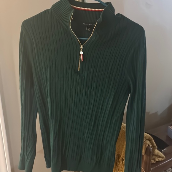 Tommy Hilfiger Green Half-Zip Sweater - Picture 1 of 1
